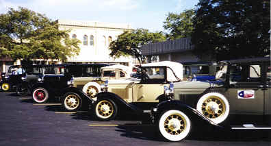 Model A Fords in Taylor, Texas